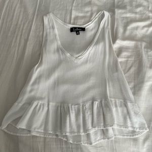 white peplum tank top